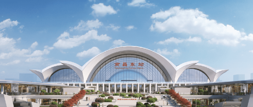 Steel Structure Projects of Nanchang's Two Major High-Speed Railway Stations Accelerate Construction